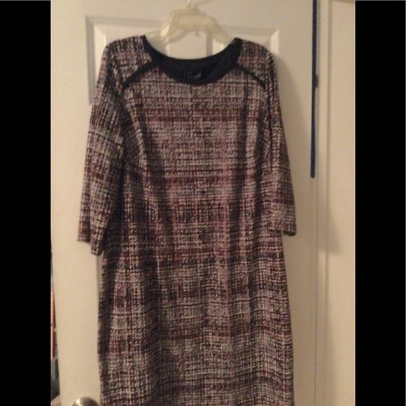 Connected Apparel dress plaid knit 16W - Picture 4 of 4